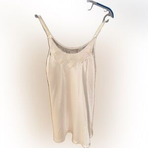 Oscar de la Renta White Silk Slip